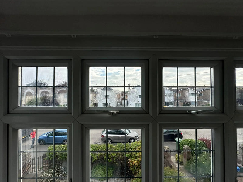 Multiple failed seals in Georgian bay window with misted panes in Kingswood, Bristol